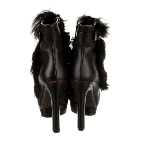 Gucci leather & fur boots - Picture 3 of 4